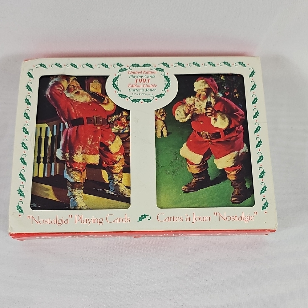 Free Add-on Item- Vintage Coca-Cola Playing Cards with Santa Design